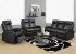 RECLINING - ARMLESS BLACK BONDED LEATHER